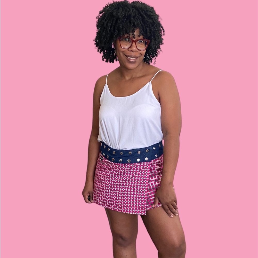 Moshiki Skirt Hot Cookie Reversible Mini NEW One Size